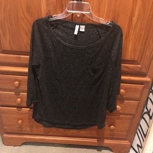 H&M charcoal grey 3/4 sleeve